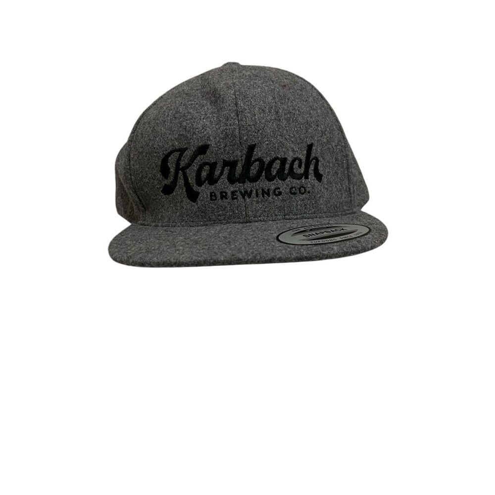 Karbach Brewing Co. Beer Snapback Hat Men Gray Wool Blend Classics Houston TX
